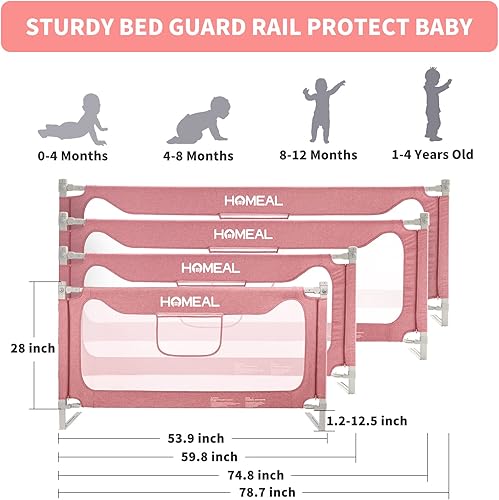 Miniatura 5 de Rial de cama para niños pequeños, rial de cama de bebé, rieles para niños pequeños, riel de seguridad para niños, riel de cama para niños pequeños