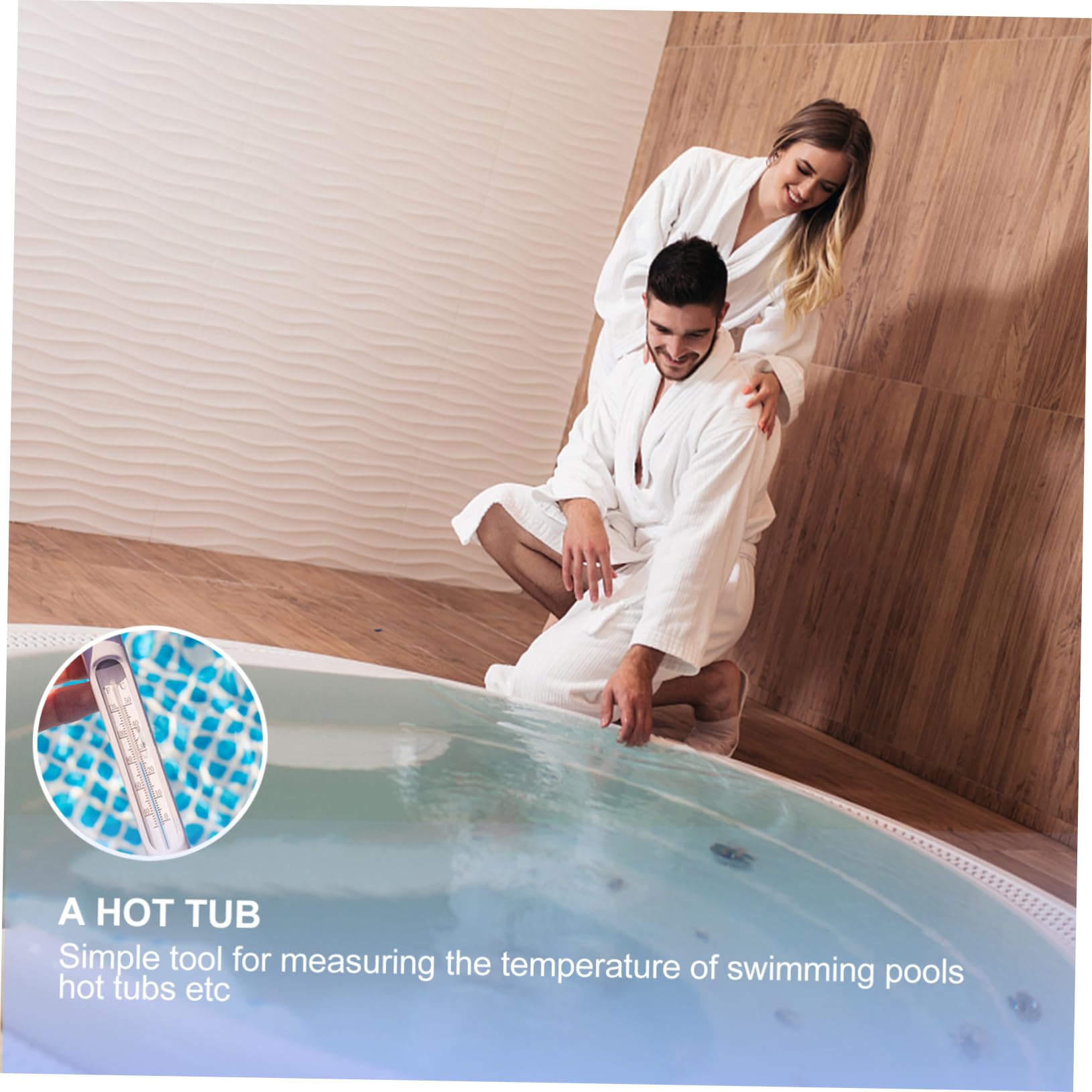 Toddmomy 3 Pezzi Termometro Per Acqua Galleggiante Piscina Termometro Dell'acqua Del Bagno Plastica