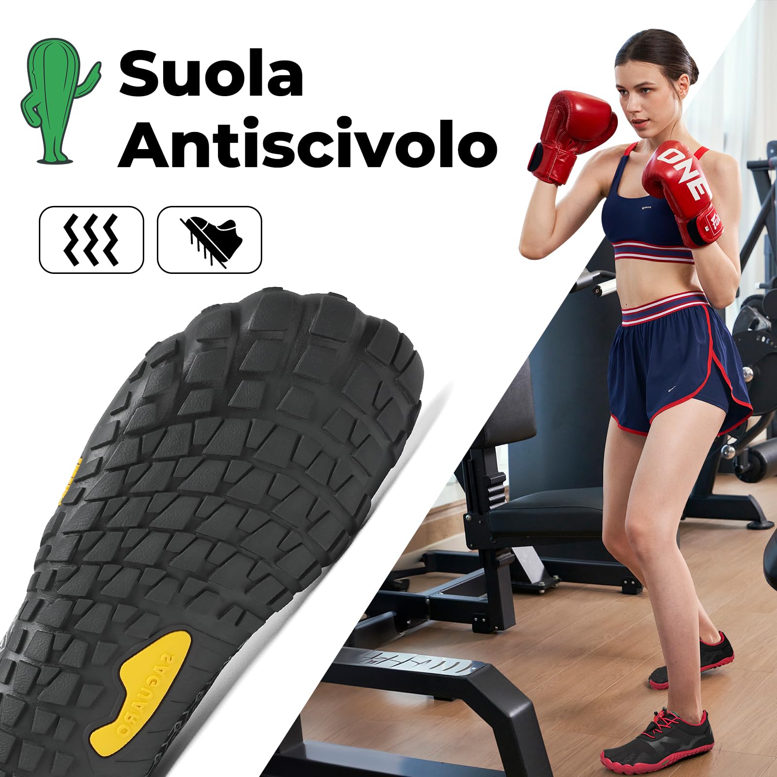 SAGUARO Scarpe Barefoot Shoes Minimaliste Scarpe da Trail Running Uomo Donna Gr.36-48