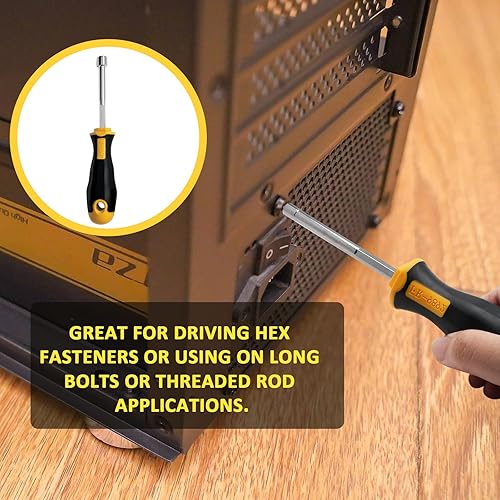 Miniatura 7 de Destornillador de llave de enchufe, llave de tuerca hexagonal, destornillador, herramienta de mano de 0.315 in