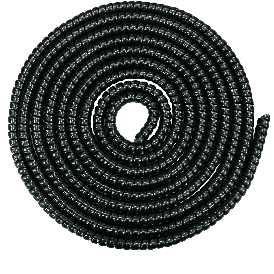 Spiral Cable Protector, 150cm Plastic Cord Organizer for Charging Cables, Headphone and Charger Wire Protection Cover, Universal Device Compatible (Metalic Dark Black)-image-28