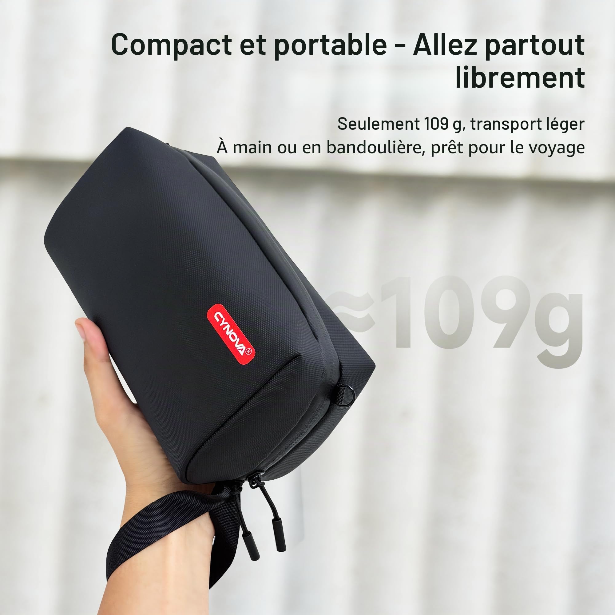 CYNOVA Sac de transport pour DJI Osmo Pocket 4, Osmo Pocket 4 avec bandoulière, grande capacité, étui de transport de protection pour Osmo Pocket 3, accessoires Osmo Pocket 4/3/Xtra Muse