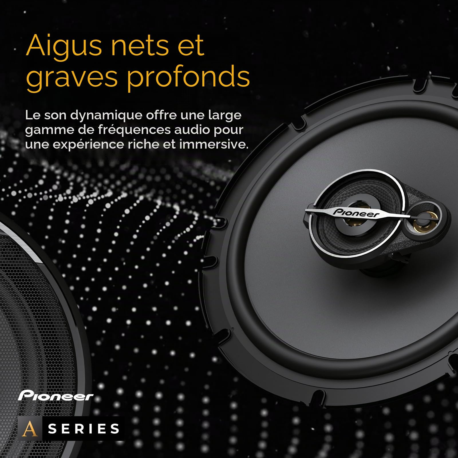 PIONEER TS-A1671F Haut-parleurs Voiture coaxiaux 3 Voies de 16,5cm, Puissance 320 Watts