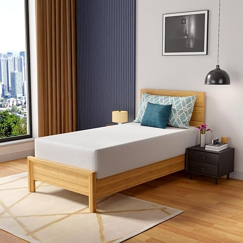 Miniatura 3 de PayLessHere Colchón de espuma viscoelástica de gel de 12 pulgadas con funda de cremallera de tela suave transpirable y lavable, con cremallera,