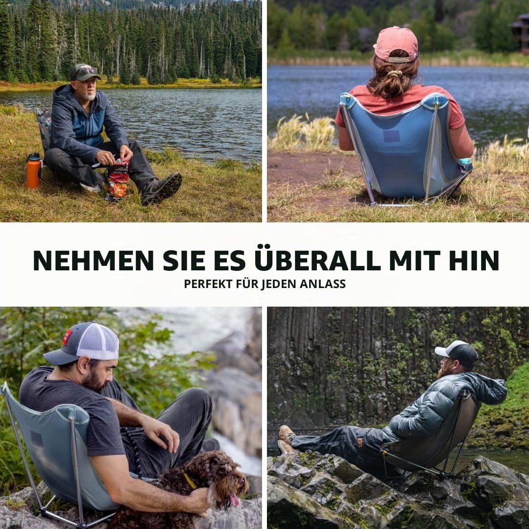 GRAND TRUNK Alite Mayfly Stuhl | Leichter Stabiler Campingstuhl | Tragbarer, schneller und einfacher Aufbau | Rasenstuhl für Wandern, Rucksackreisen, Angeln und Strand - Horizon
