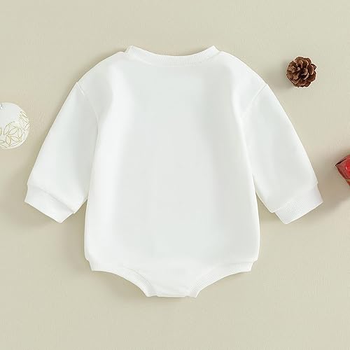 Miniatura 7 de Eadrioss Traje de Navidad para bebé, niña, niño, manga larga, cuello redondo, sudadera con capucha, ropa de invierno