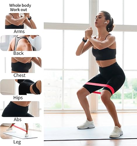 Miniatura 3 de Bandas de resistencia para entrenamiento, bandas de ejercicio de látex, bandas elásticas para ejercicio con guía de entrenamiento y bolsa de