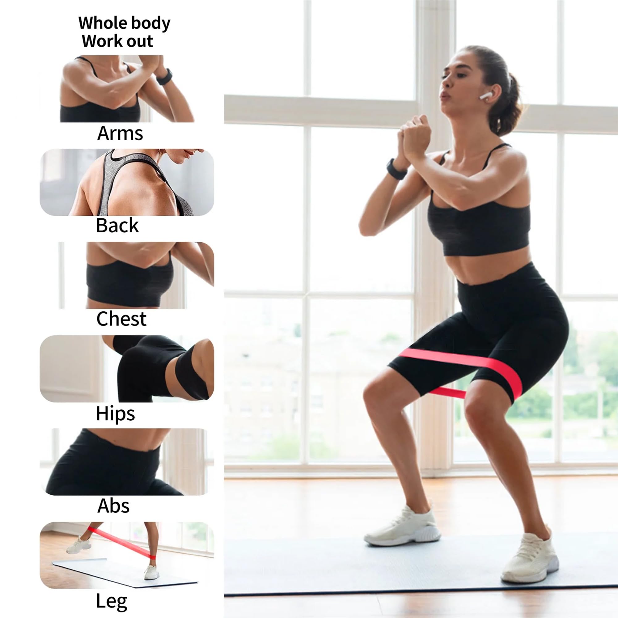 Set 5 Fasce Elastiche Fitness YLK – Diversi Livelli Di Resistenza In TPE, Per Crossfit, Yoga, Pilates, Riabilitazione, Con Custodia E Manuale