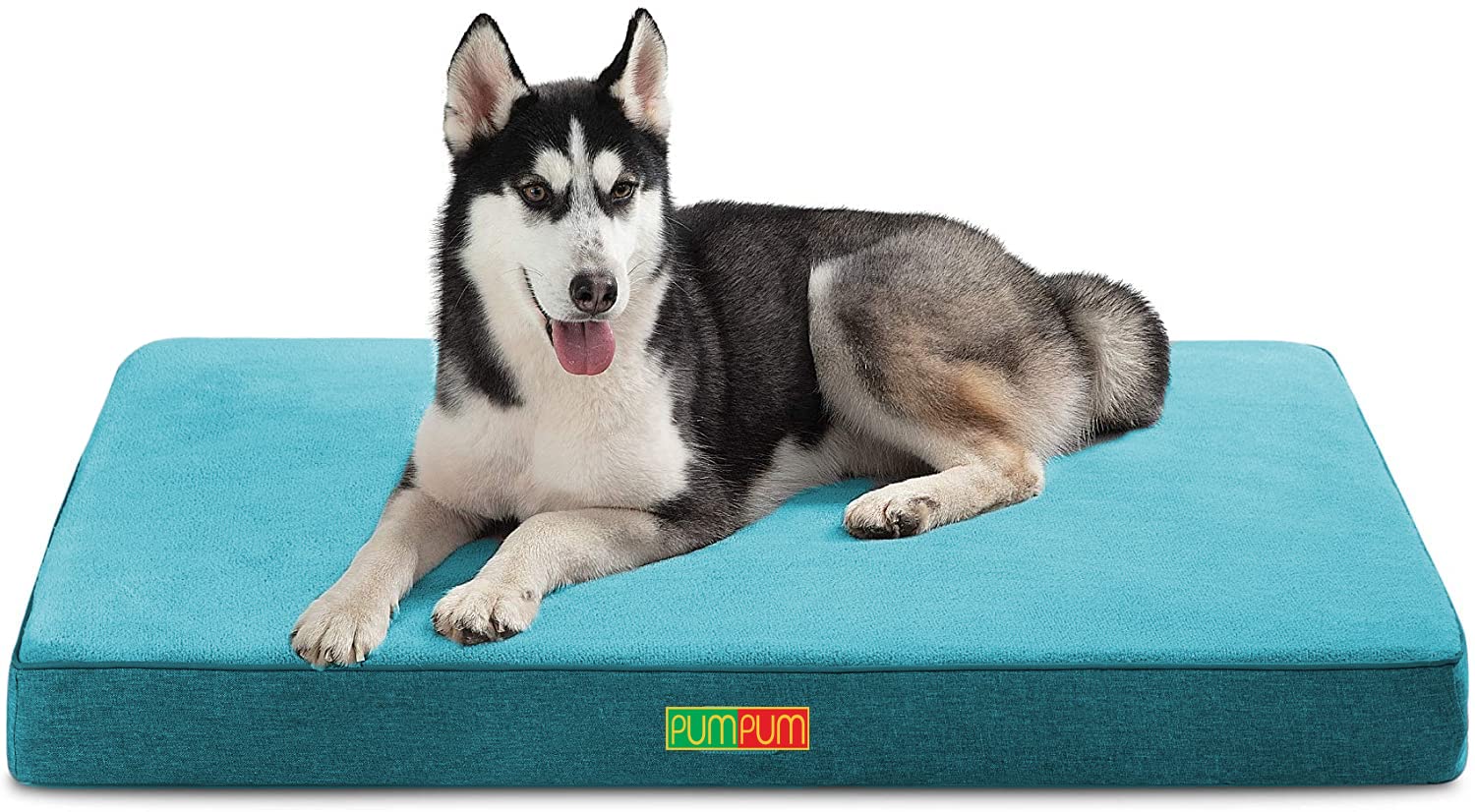 PumPum Super Softy Foam Orthopedic Dog Bed with Removable Cover Flannel Fleece Top with Nonskid Bottom - 30x20 Inch,Sky Blue (B09K47XXMV) Amazon Price History, Amazon Price Tracker