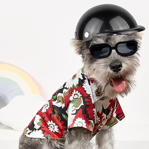 Miniatura 5 de GUGELIVES Casco para perros y mascotas, chihuahua, motocicleta, bicicleta, protección al aire libre, a prueba de sol, impermeable, pequeño, mediano