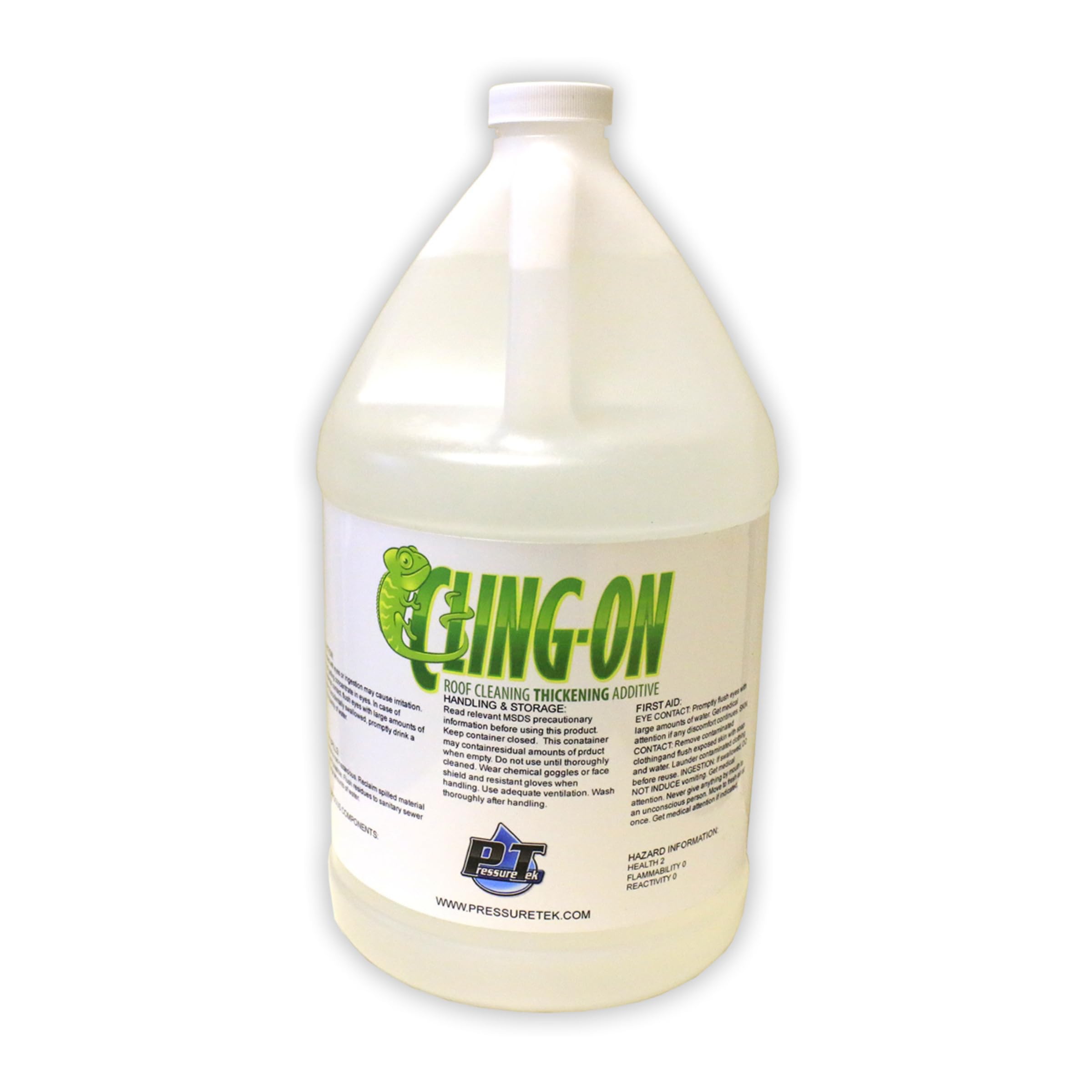 PressureTek Cling On: Apple Scented Roof Surfactant and Roof Wash Additive for Even Distribution and Easy Rinsing, 1 Gallon (1)