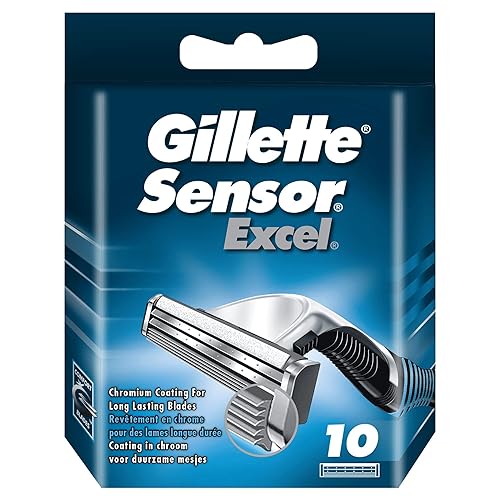 Gillette Sensor Excel - Cuchillas de afeitar para hombre, paquete de 10 cuchillas