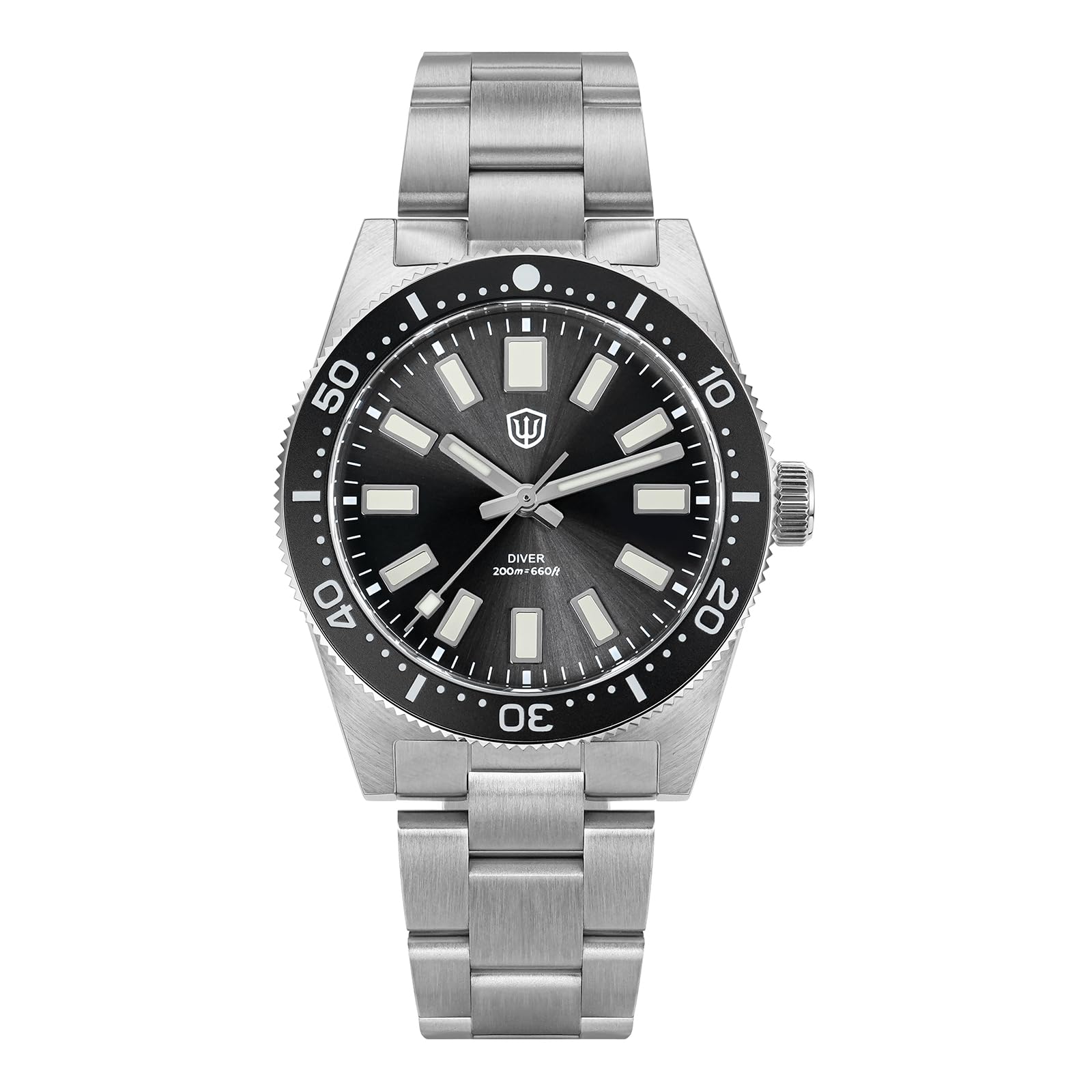 watchdives WD1965 VH31 Quarzuhren, 62MAS Taucheruhr 38mm Gewölbtes Saphirglas Luxus-Armbanduhr 200M wasserdichte Uhren