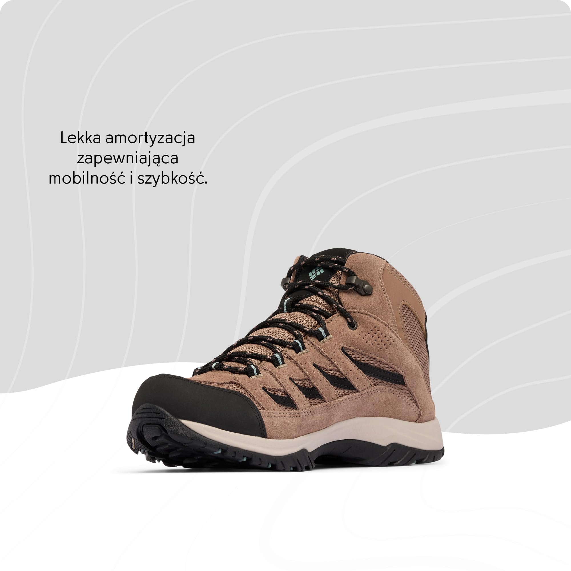 Columbia Męskie wodoodporne buty trekkingowe Crestwood Mid, Ziele angielskie kruszony niebieski, 42.5 EU