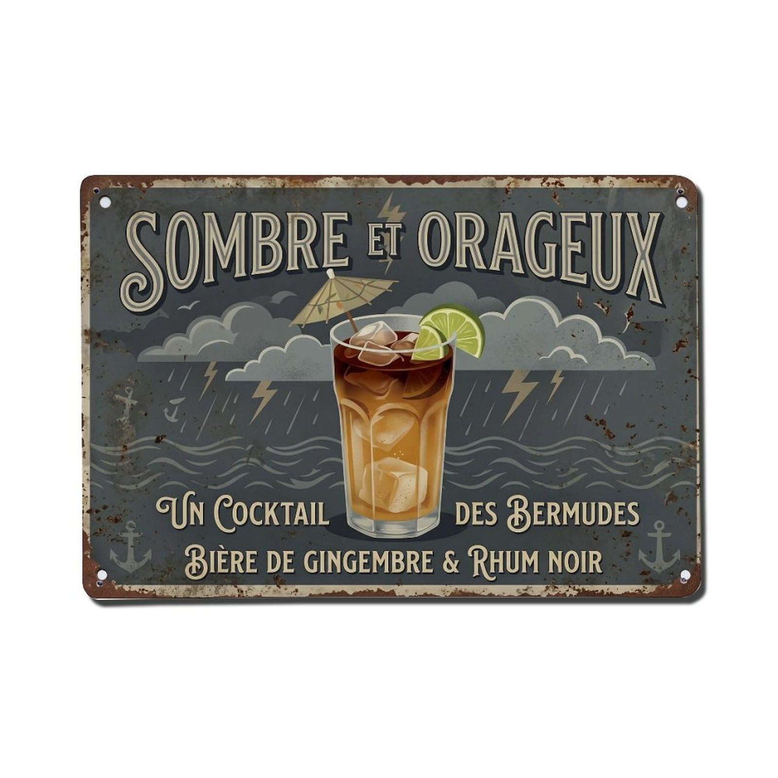 Dark Stormy Perfect Balance Metal Tin Sign Plaque Wall Decor for Cafe, Club Bar, Office, Home Garden Metal Poster 8x12Inch
