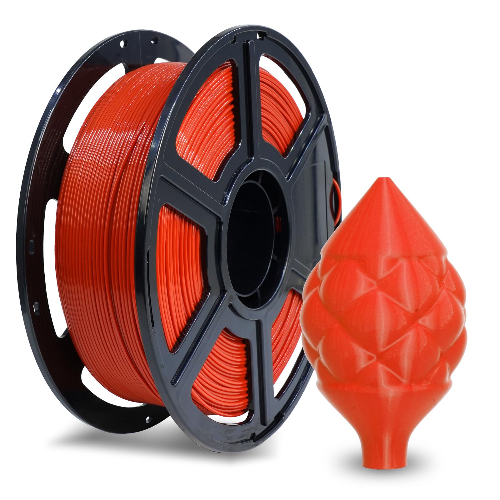 Flashforge Filament ABS Pro 1,75 mm, filaments d'imprimante 3D, bobine de 1 kg, précision dimensionnelle +/- 0,02 mm, respectueux de l'environnement, sans fumée et sans odeur (ABS Pro, rouge)