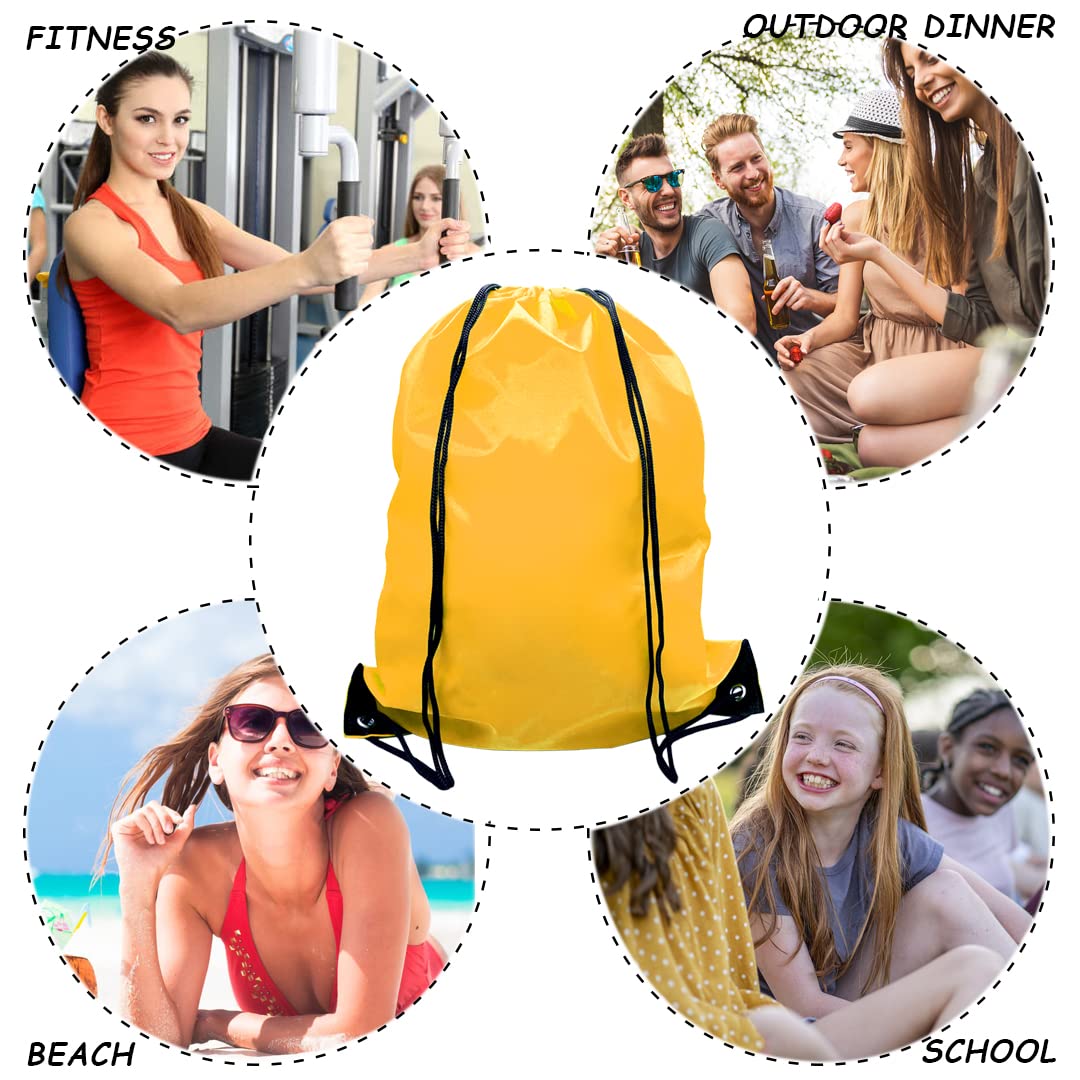 Sac à Dos Sport Avec Cordon De Serrage – 42x36 Cm, Polyester Léger, Imprimé Tendance – Pour Homme/femme – Yoga, Plage, Shopping, Voyages