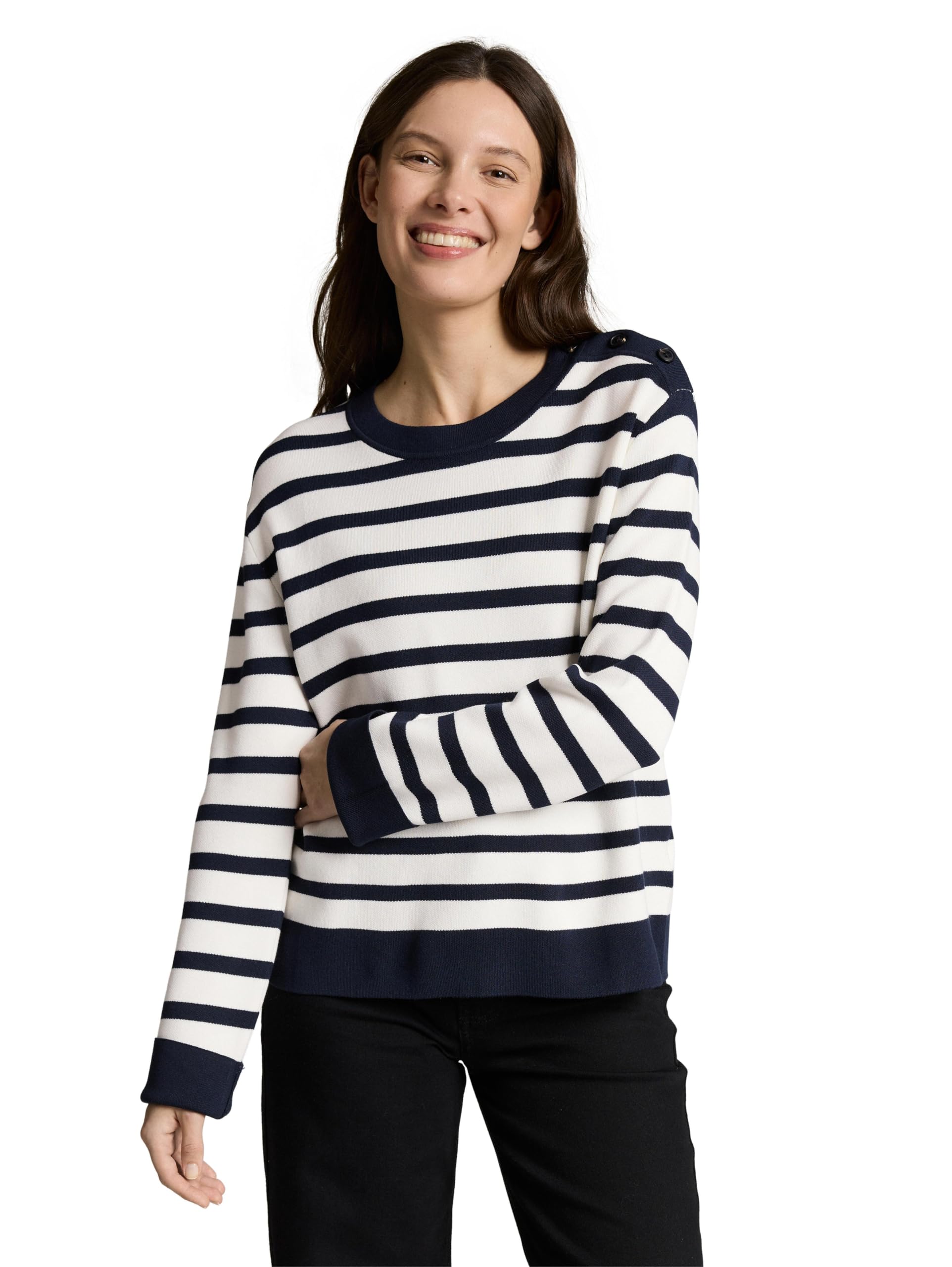 TOM TAILOR Damen Cardigan mit Knopfleiste