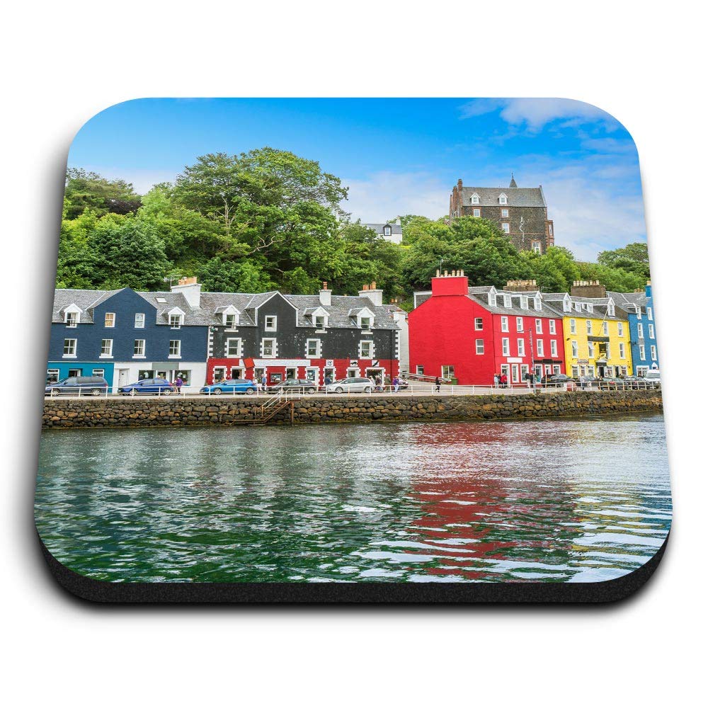 Destination Vinyl Ltd Multicolor 1 X Square Mdf Fridge Magnet - Tobermory Isle Mull Scotland 2218