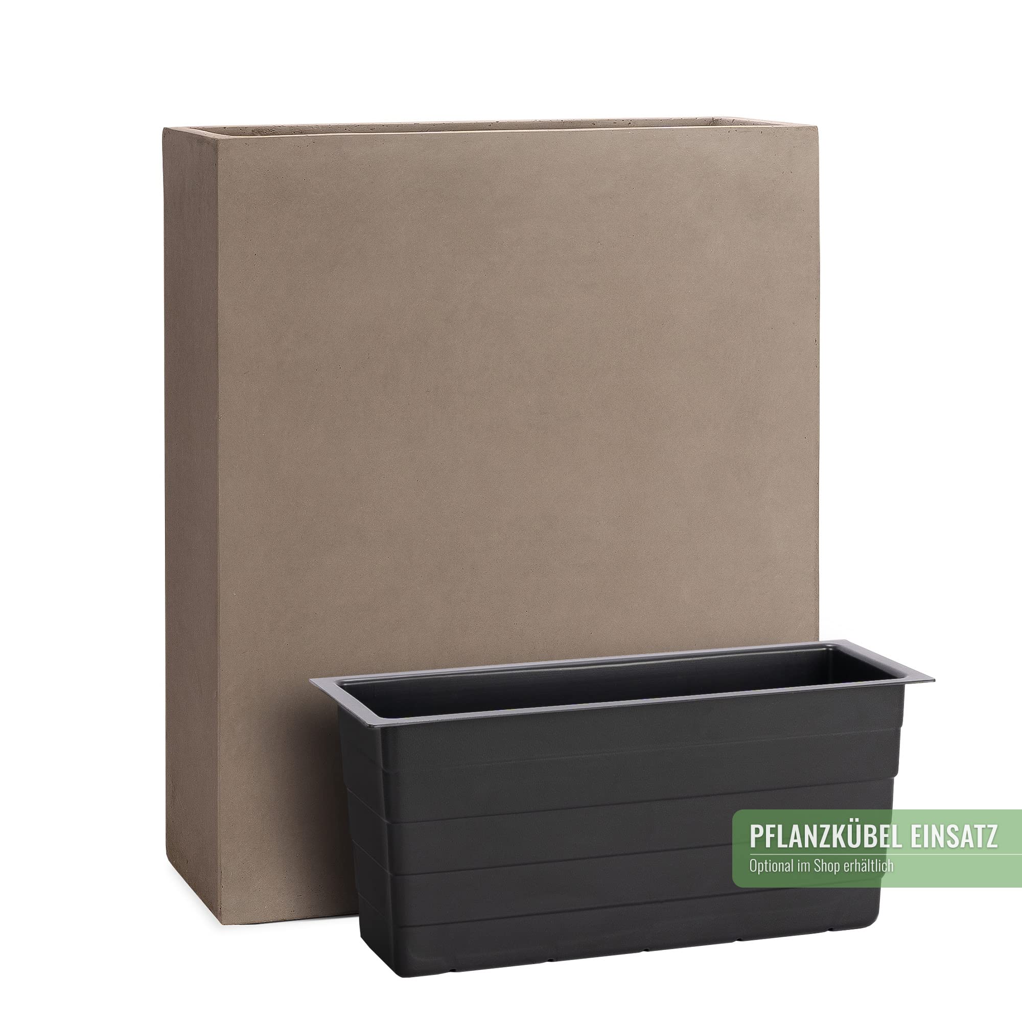 Pflanzwerk® Pot de Fleur Divider Jardinière Chocolate 72x60x25cm *Résistant au Gel* *Protection UV* *Qualité européenne*