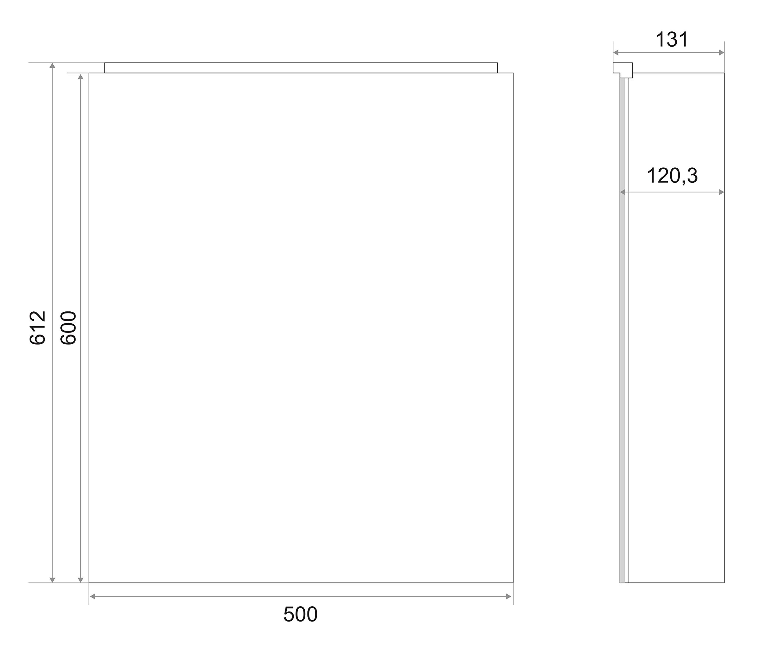 Talos Mirage Spiegelschrank 50 x 60 cm - Spiegelschrank Bad mit LED Beleuchtung - hochwertiger Aluminiumkorpus - Badezimmerspiegelschrank mit neutral weißer Lichtfarbe