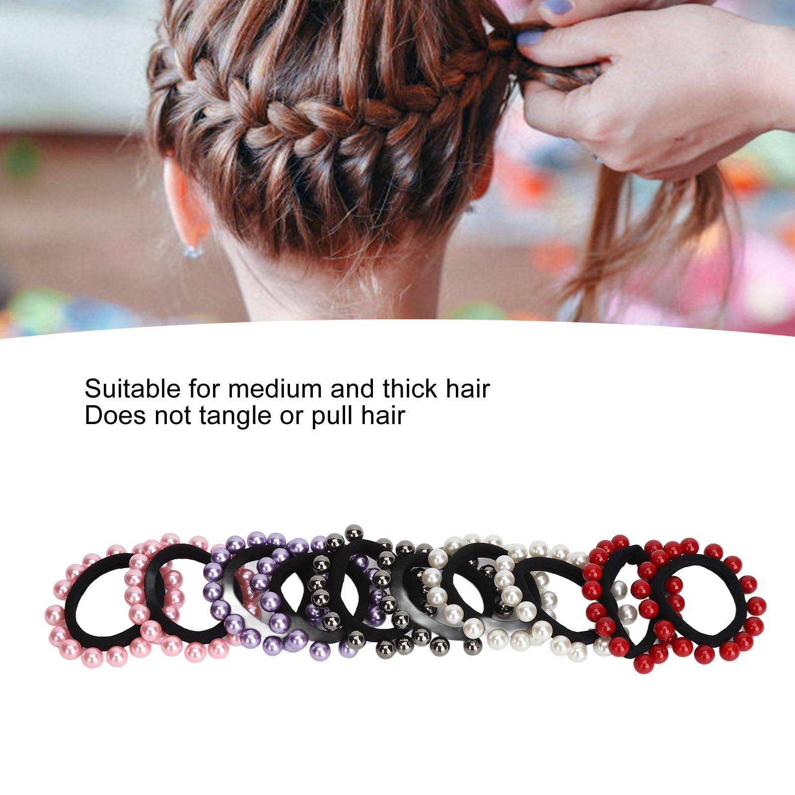 Artificial Pearl Headband, Pearl Hair Ties - Image 2