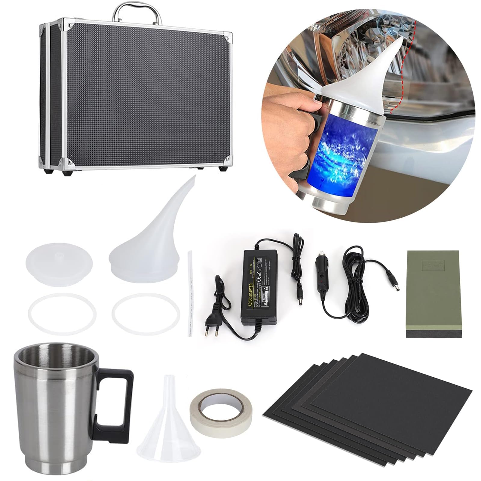 Kit Lucidatura Fari Auto MILIWAN - Rimuove Ingiallimento E Graffi | Riparazione Fari Opachi O Sfocati - Foto 3