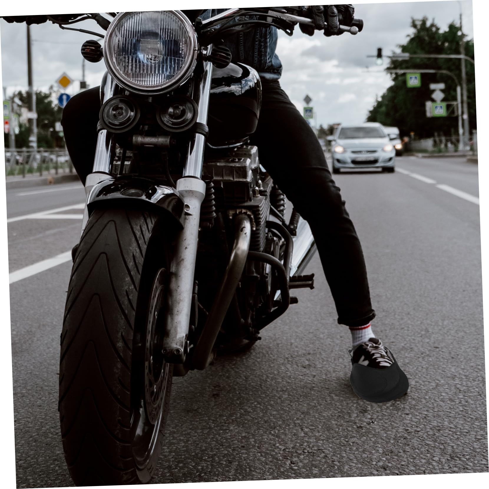 Mikikit 3pcs Motorcycle Shifting Boot Pad Motorbike Shoe Covers Winter Cycling Protection Comfortable Sturdy Motorcycle Shoes Pad