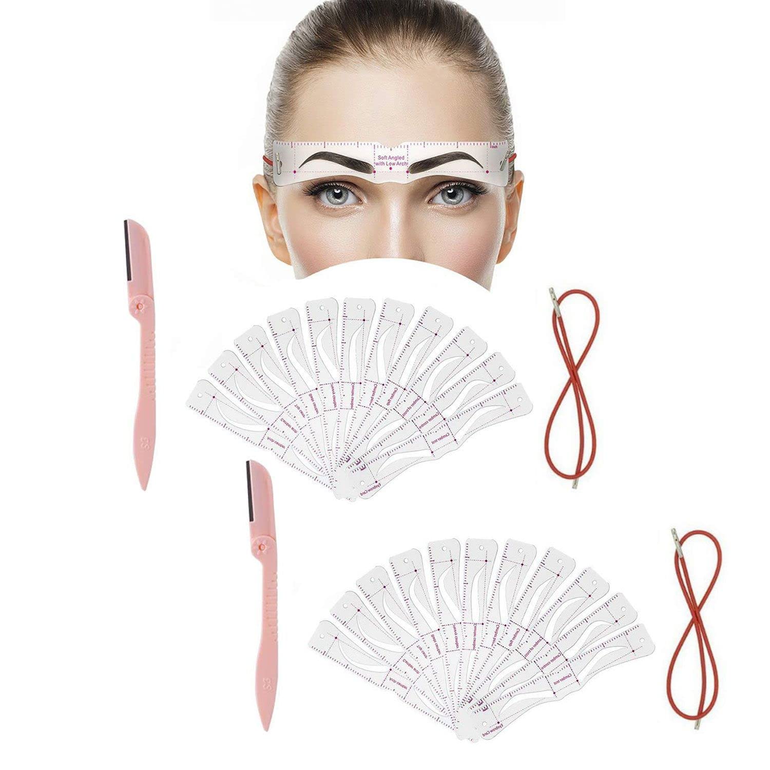 Amazon com: Eyebrow Stencil 28PCS Eyebrow Shaper Kit for Women Amazon com: Eyebrow Stencil 28PCS Eyebrow Shaper Kit for Women