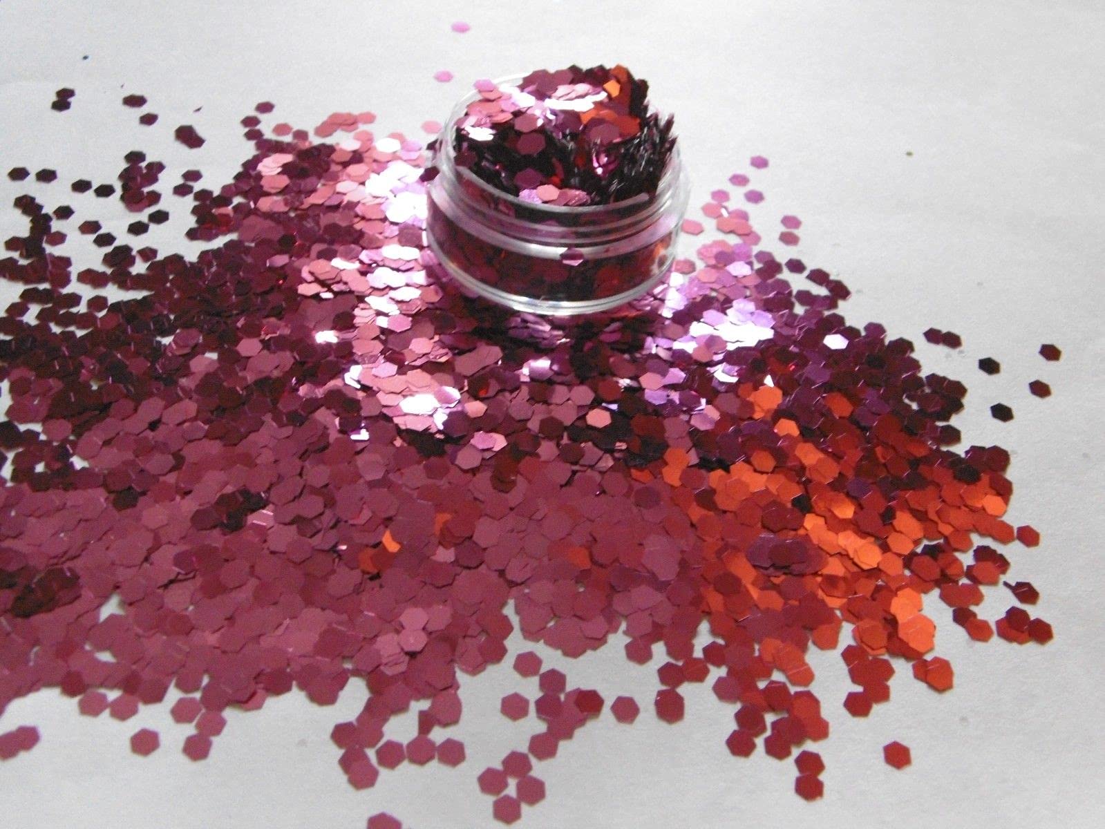 EliteKoopers 3MM Mid Pink Metallic Glitter Cosmetic Chunky Nail Art Eye Festival Body Decorative Art & Craft Supply (10g)
