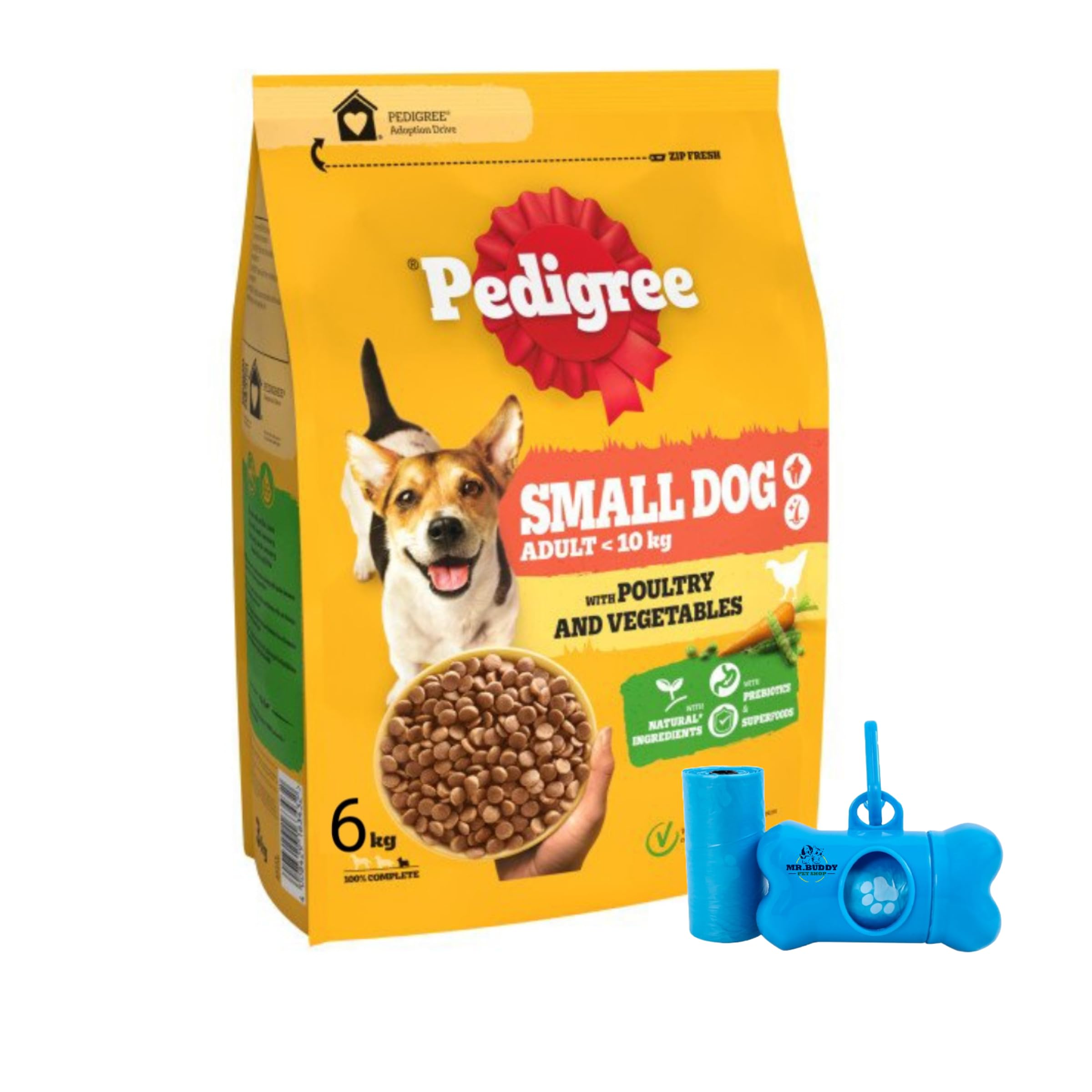 PedigreeSmall Dog Complete Dry With Poultry And Vegetables 3kg