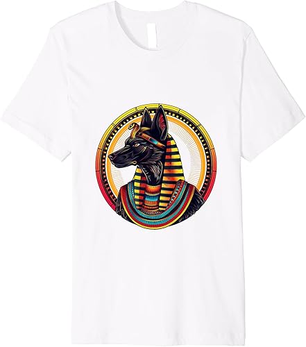 Streetwear 80s 90s Egypt retro Egyptian God Anubis profile Premium T-Shirt