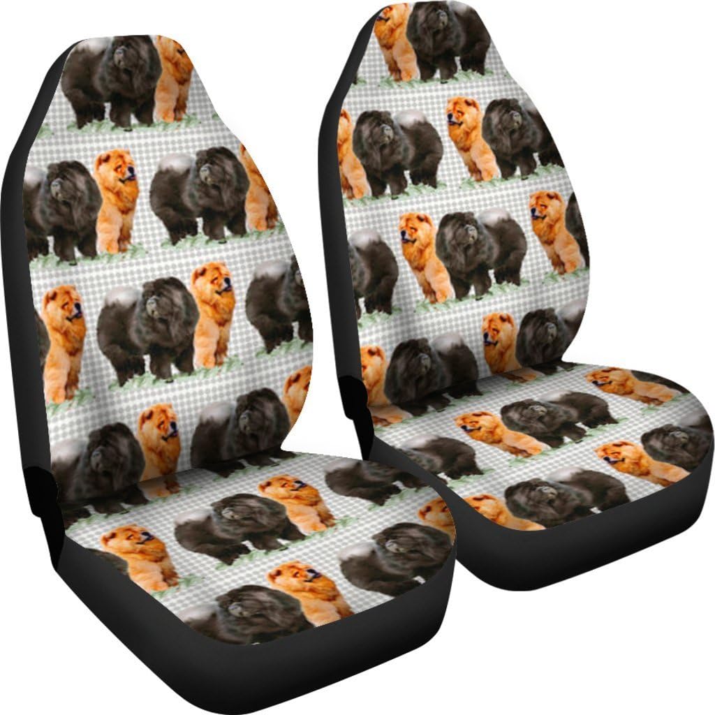 Chow Chow Dog Print Car Seat Covers