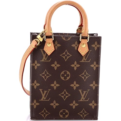 Louis Vuitton, Pre-Loved Petit Sac Plat Bag Monogram Canvas, Brown