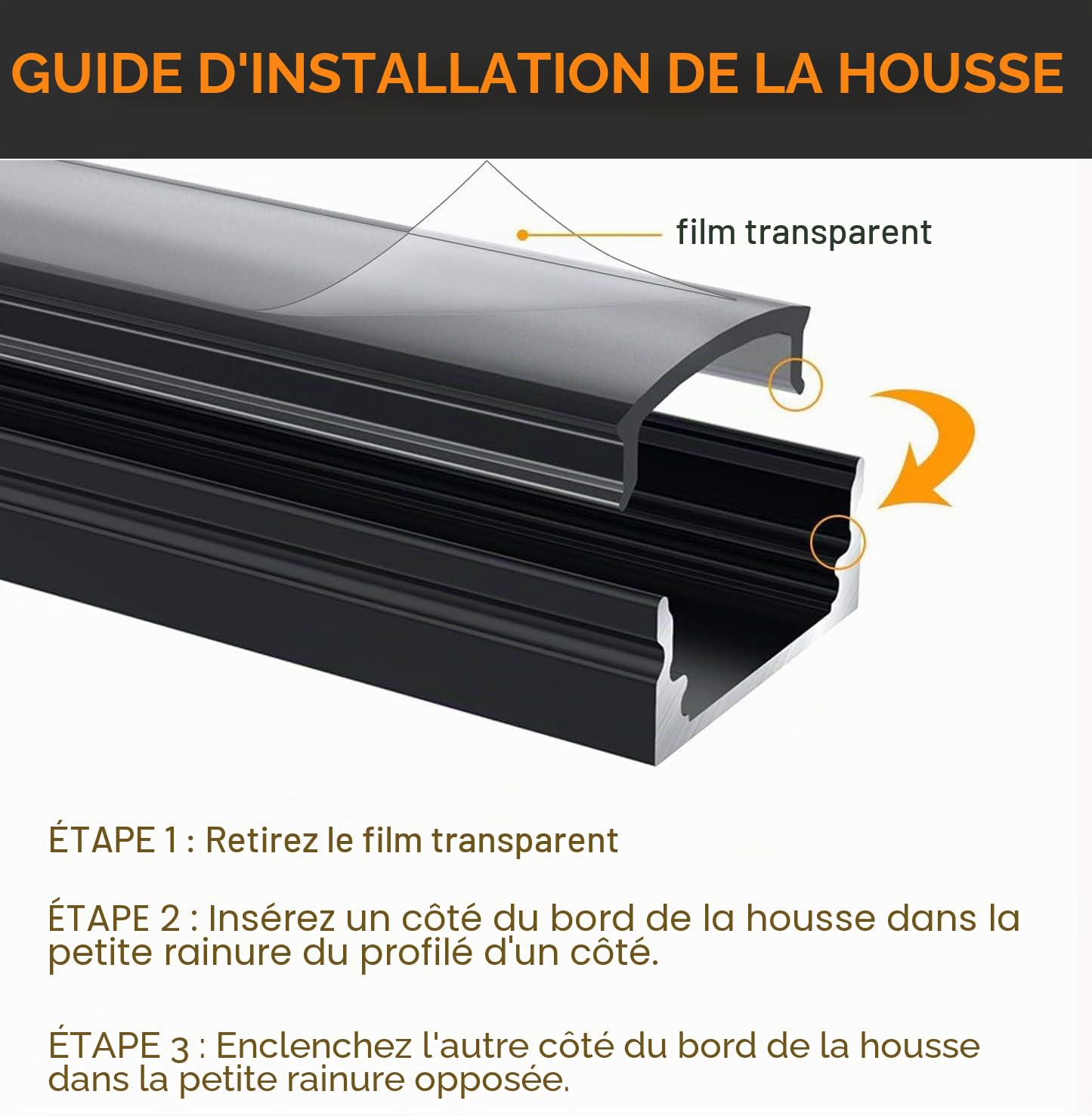 Chesbung Profilé LED en Aluminium - 6 x 1 m - En Forme de U - Pour Bandes LED (1-12 mm) - Avec Embouts - Clips de Fixation en Métal et Matériel de Montage