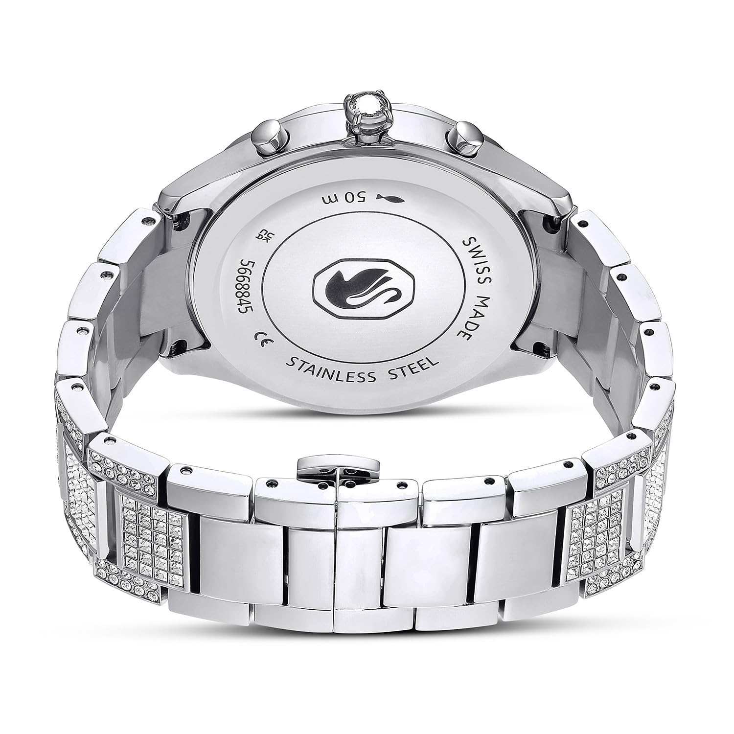 Swarovski Dextera Edelstahl Schweizer Uhr für Damen Silber, Silber, Klassisch