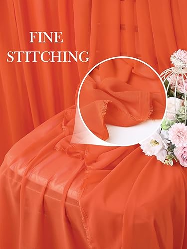 Miniatura 6 de The Yard - Tela transparente de gasa naranja quemada de 10 yardas, decoración de corredor de boda, decoración de despedida de soltera