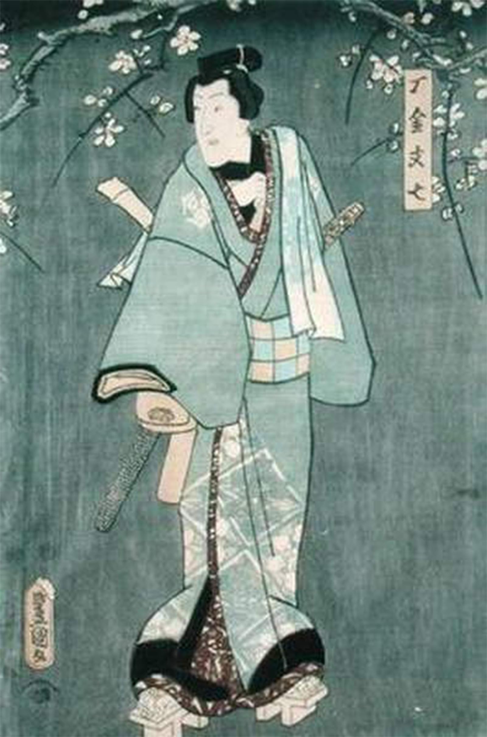 ARTXLXXBN Famous Painting Art Wall Decor Abstract Art Picture Detail of Character One From 'five Characters From a Play by Utagawa Kunisada Animal Pictures for Home Decor 60x90cm