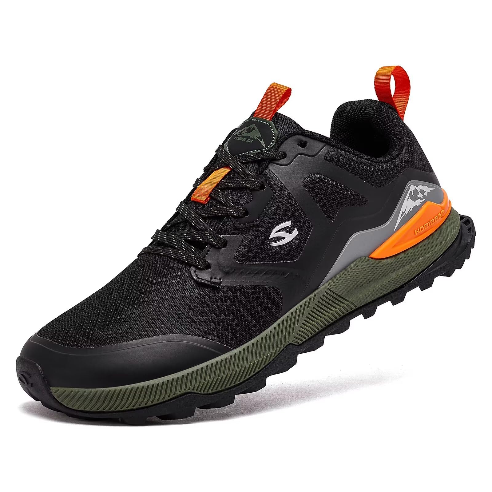 HOBIBEAR Chaussures de trail pour homme | Chaussures de trail | Trekking | Hiking | Bout large | Baskets antidérapantes