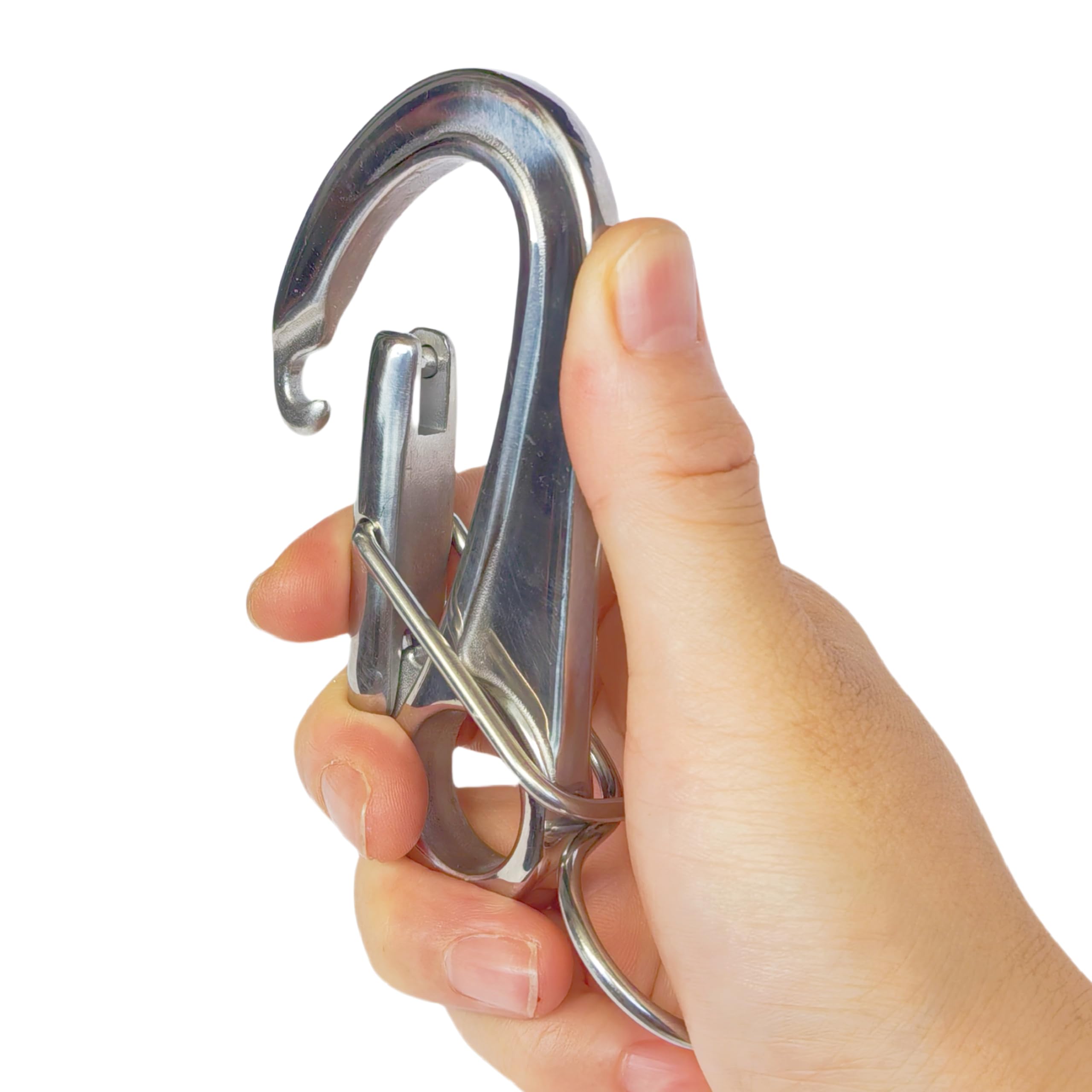 Acciaio inossidabile 316 Sicurezza Doppia Sicurezza Gancio di ormeggio, Docking e ancoraggio Attrezzature Gancio di attracco, Marine Spring Quick Snaps