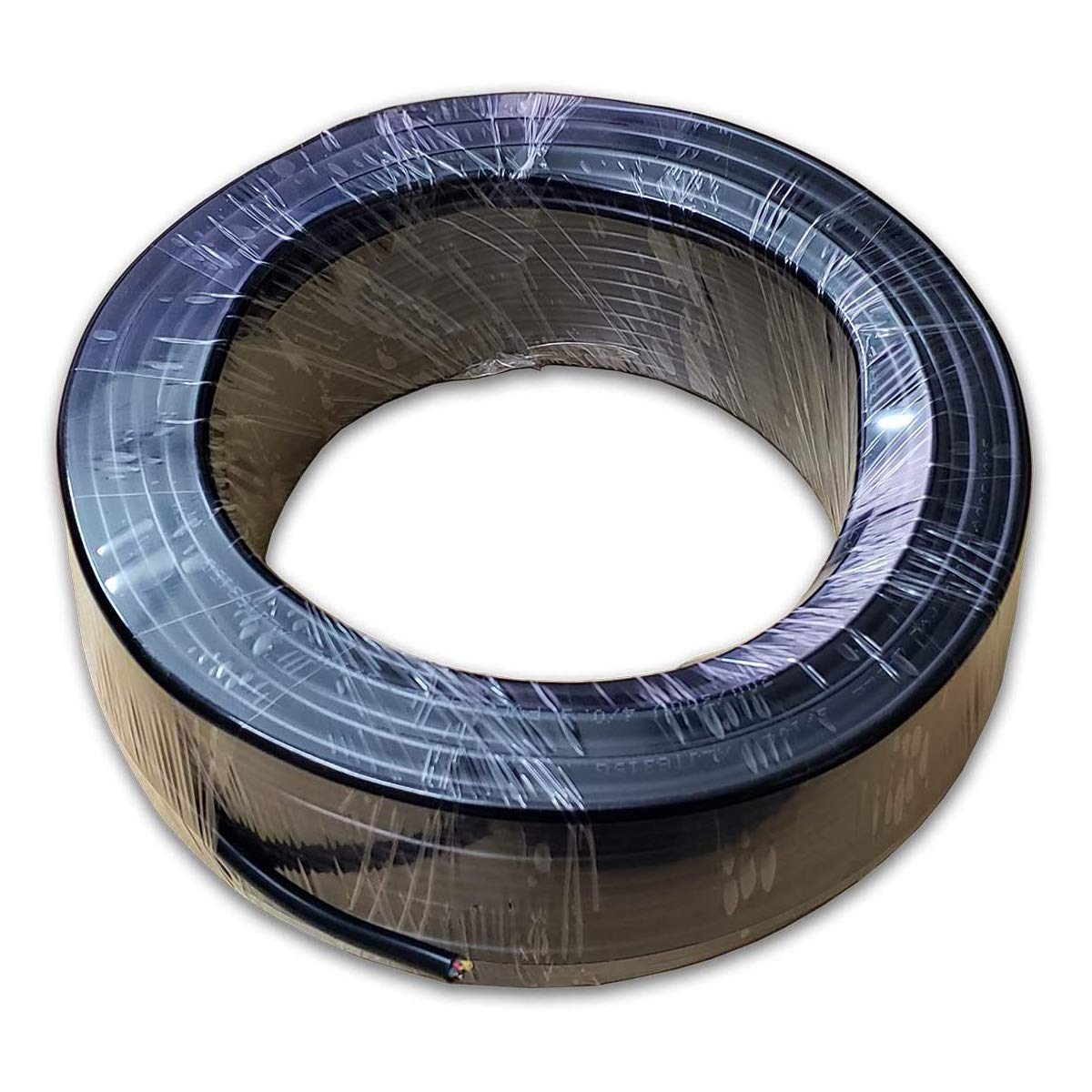 100FT 22 AWG Gauge Wire/Cable RVV 6 Conductor Bare Copper Unshielded Cable Wire for Video Intercom/Video Door Phone/Alarm Security Burglar, Black Outer Jacket