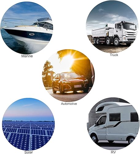 Miniatura 6 de Marsflex Cable de batería negativa de 4 AWG, cable de calibre 4 de 3 pies con tacos de 38 pulgadas y cubierta protectora, para automóvil,