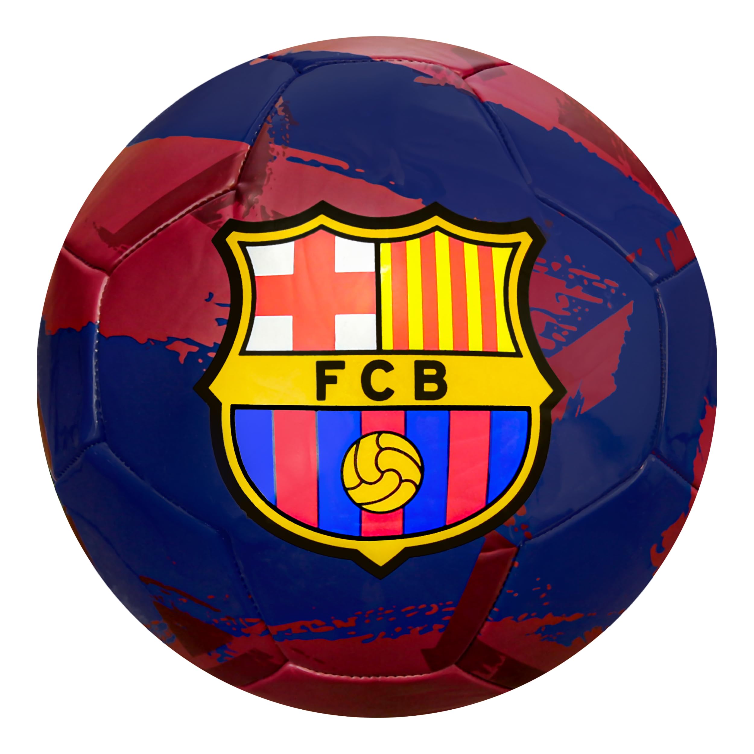 Icon Sports FC Barcelona Brush Team Soccer Ball, Brush Navy, 5 - 1