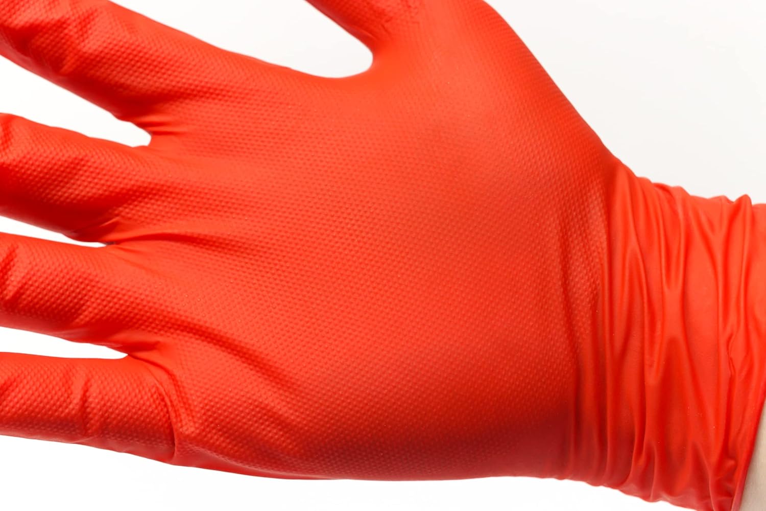 DENCO DISTRIBUTING, INC. Red Diamond Texture Nitrile Gloves - 7 MIL - Powder and Latex Free - 10 Boxes Per Case