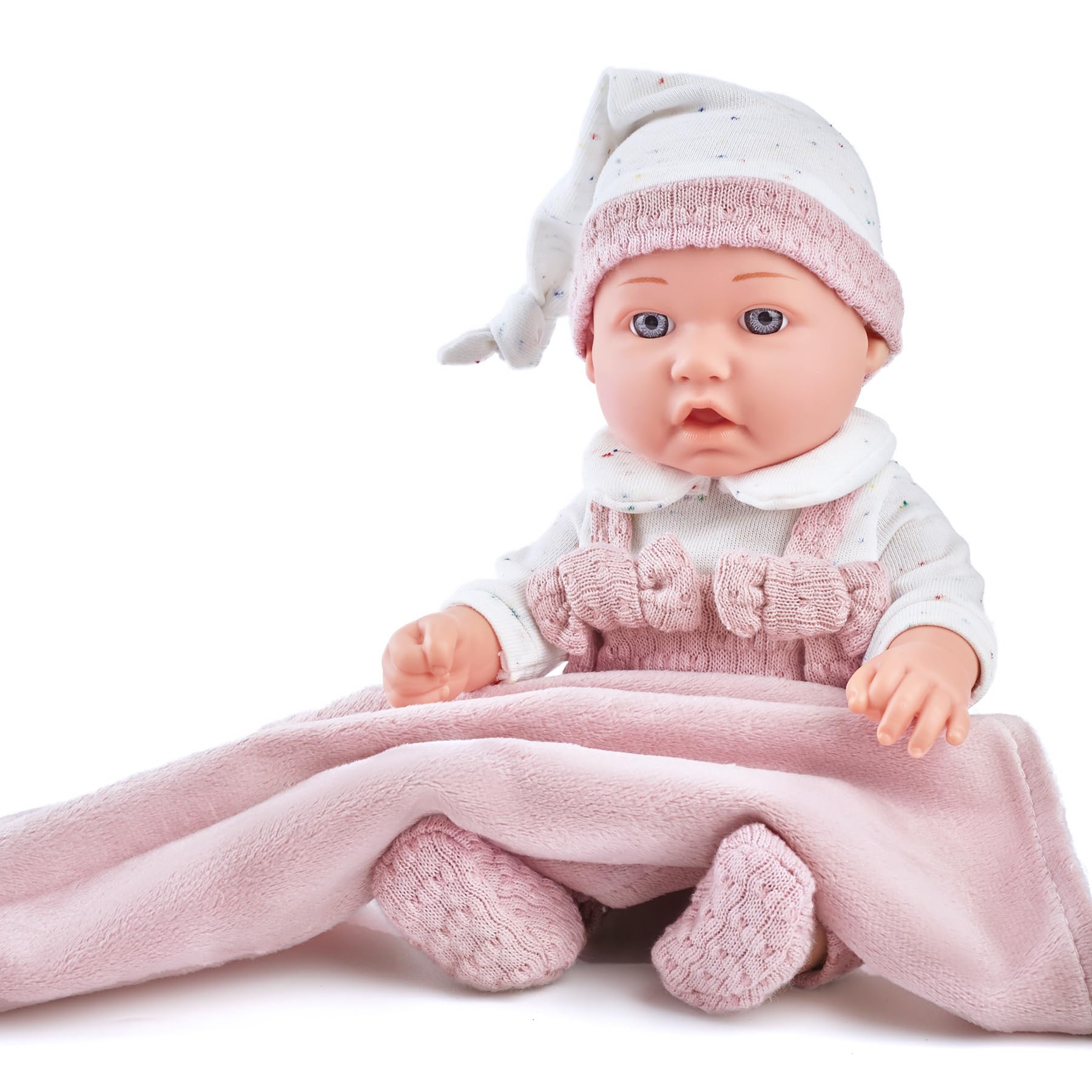 Set di Bambole per Ragazze da 30cm: Include Biberon, Ciuccio, Abiti, Coperta Morbida e Accessori Completi per il Gioco di Finzione, Ideale per Bambini dai 3 Anni In Su.