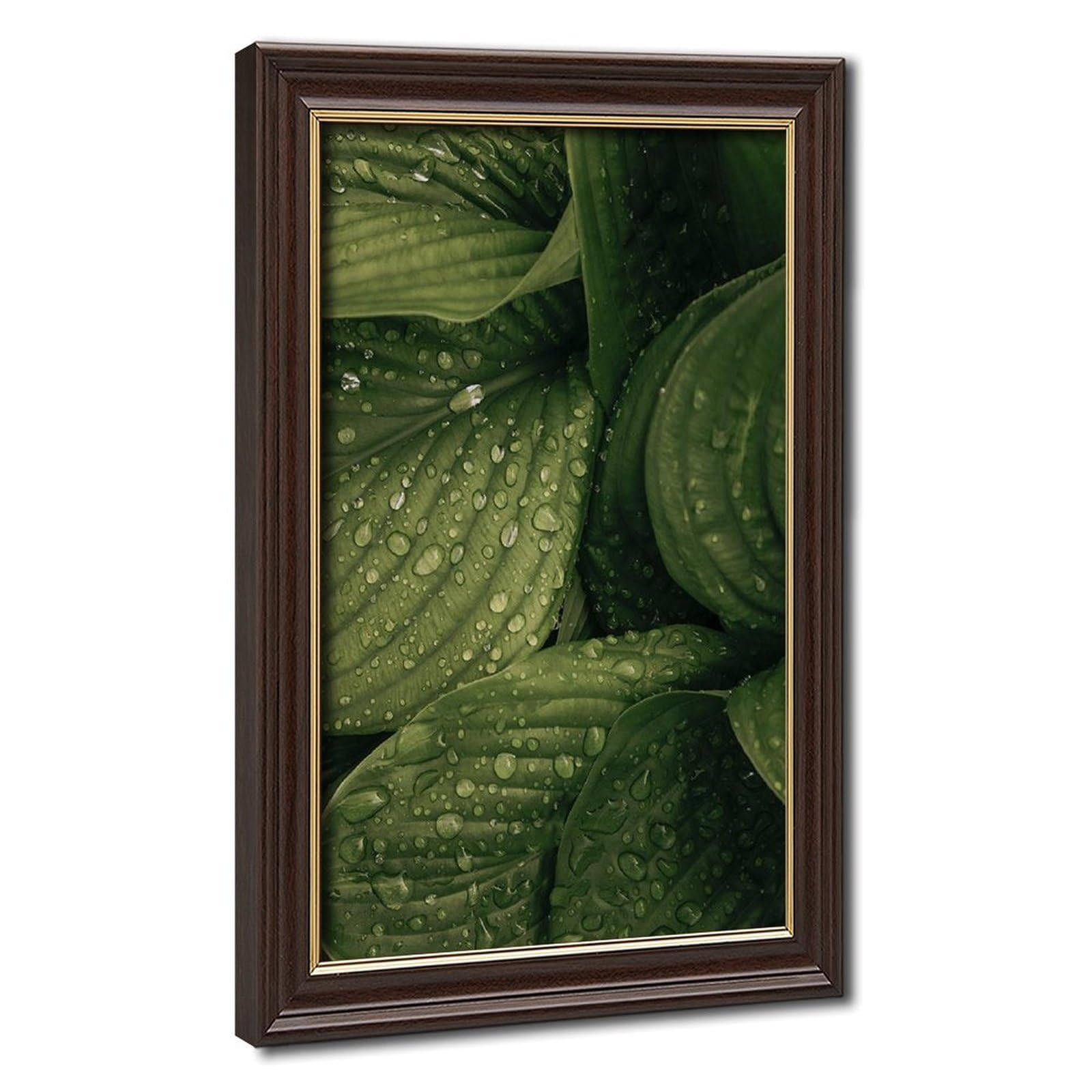 Bareronor Raindrops Botanical Canvas Poster Bedroom Decor Landscape Office Room Decor Gift 24" L X 36" W