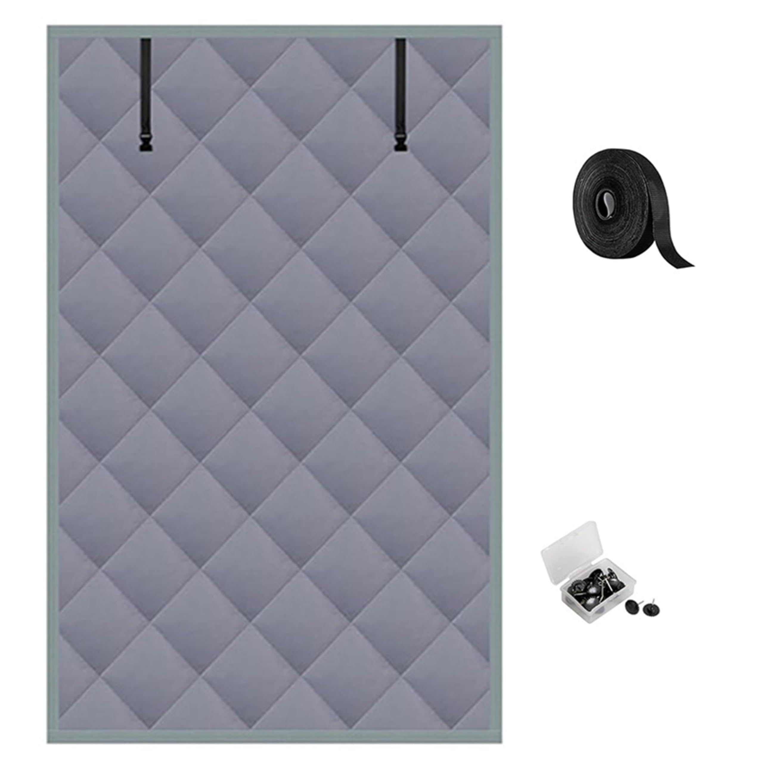 Window Insulation Kit, 3 Layers Oxford Fabric Panels and Cotton Filling with Fastener, Blocks Cold & Noise & Light, Thermal Curtains for Warm Winter(