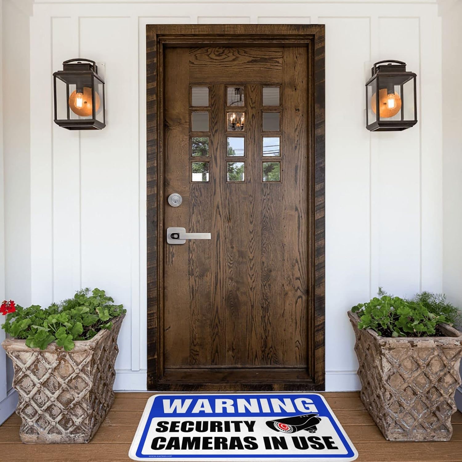 Doormats for Outdoor Entrance Home Funny Warning Security Cameras I Uses Mat Home Door Mat Cool Rugs(50X80CM) image 3