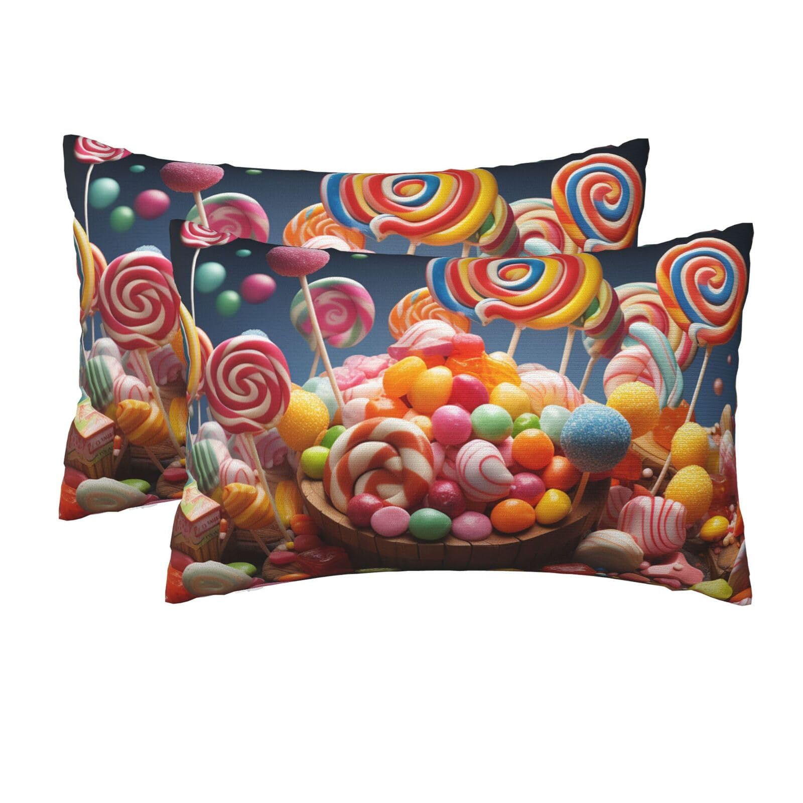 2 Pack Queen Size Pillow Cases for Hair and Skin Soft Breathable Pillow Case Covers with Hidden Zipper Colour Candy Pillowcase 20x30 Inches Pillow Cover for Sleeping Gift