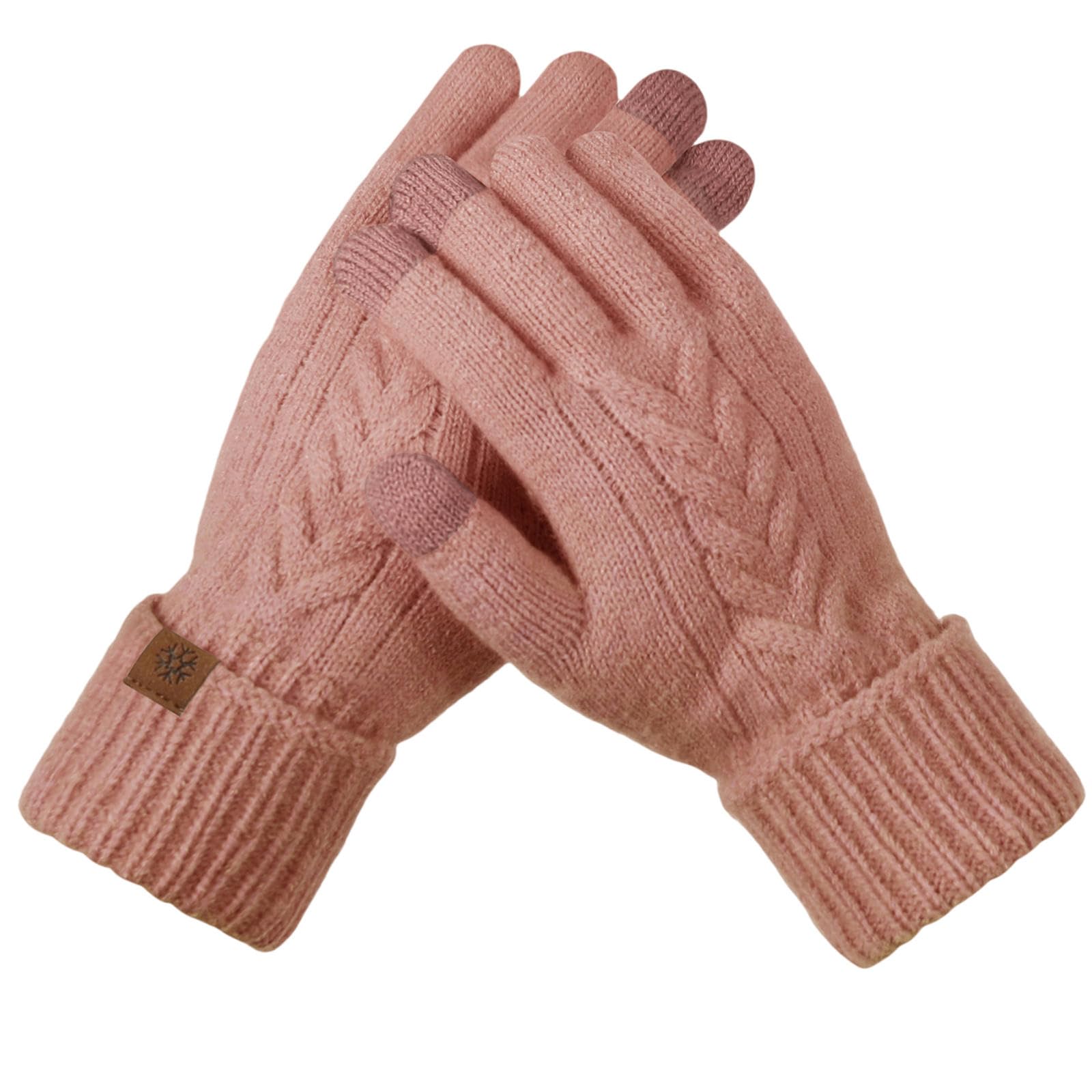 Guantes de pantalla táctil elásticos con aislamiento térmico contra el frío
